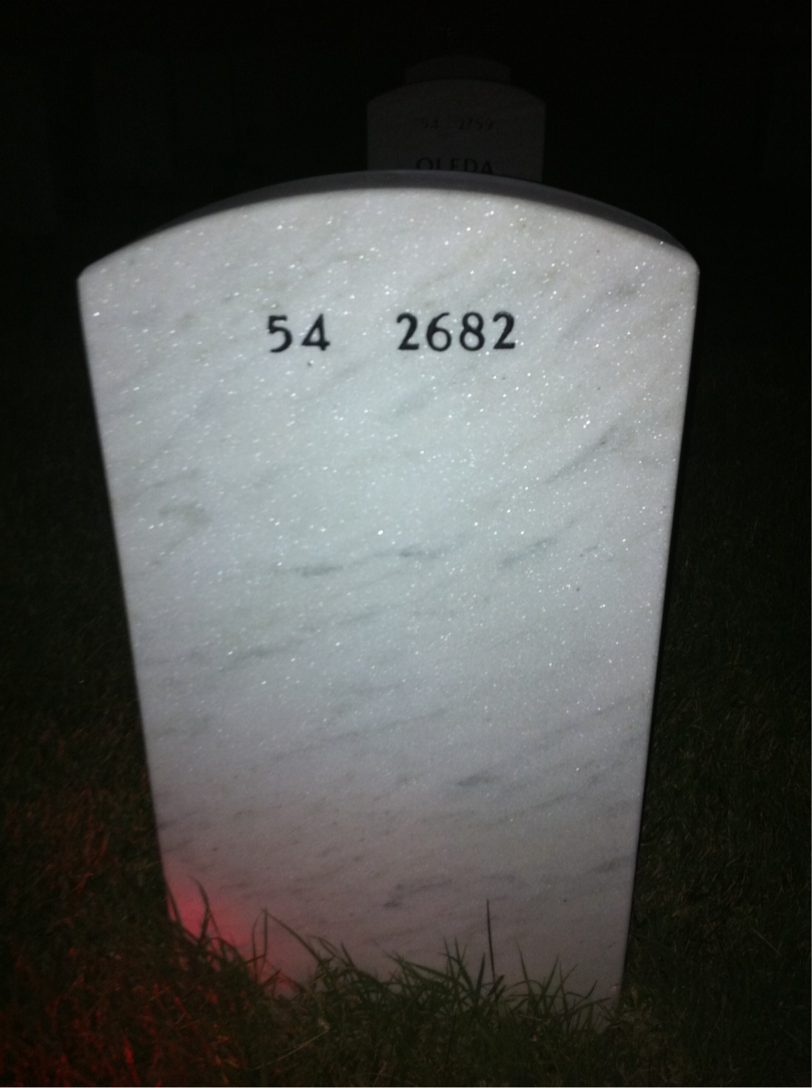 Back of headstone — Charles Parkin