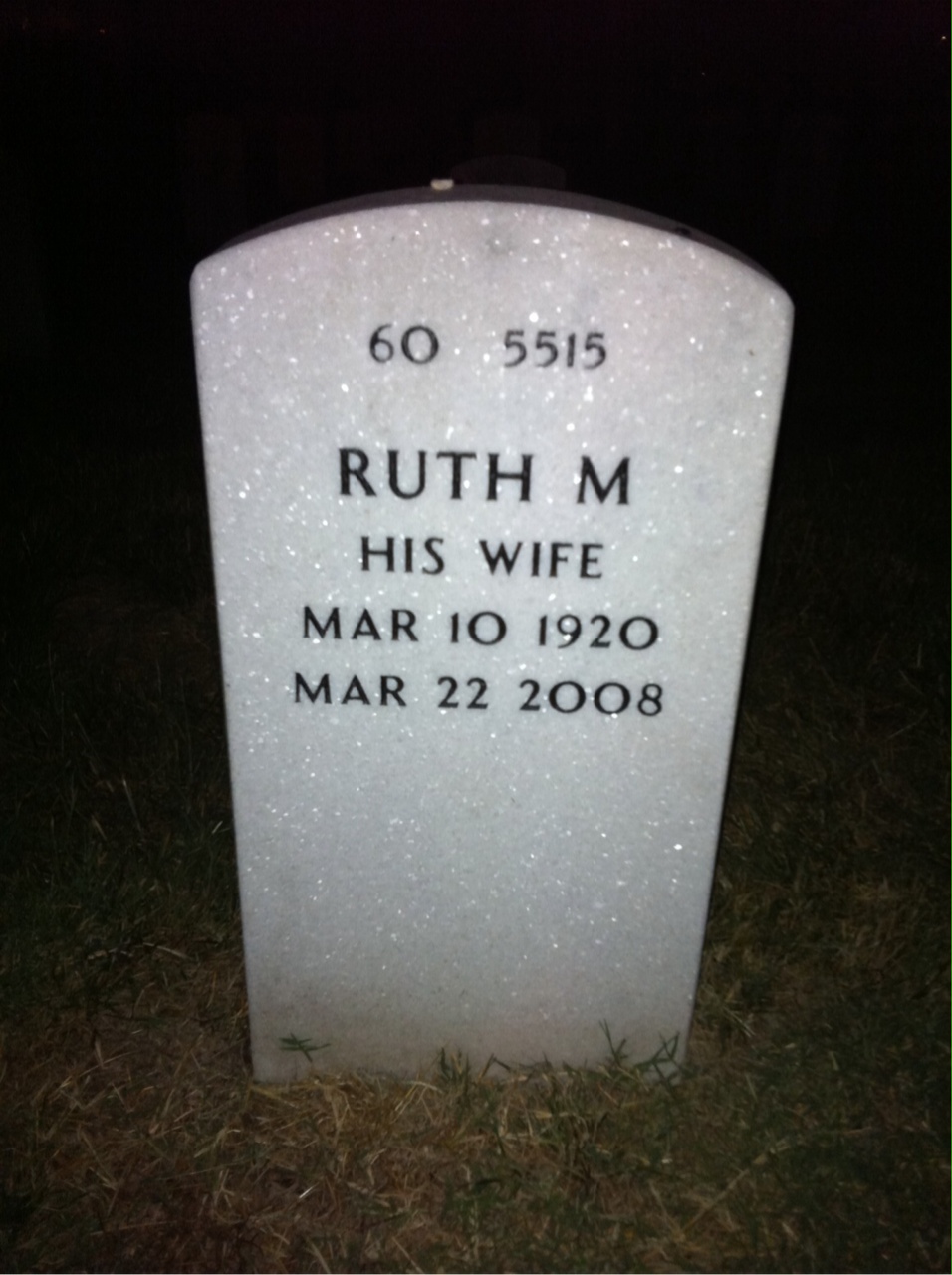 Back of headstone — Frank Anderson