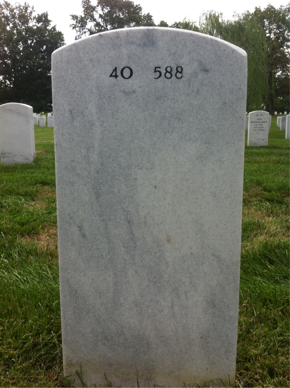 Back of headstone — Jacob Schaller