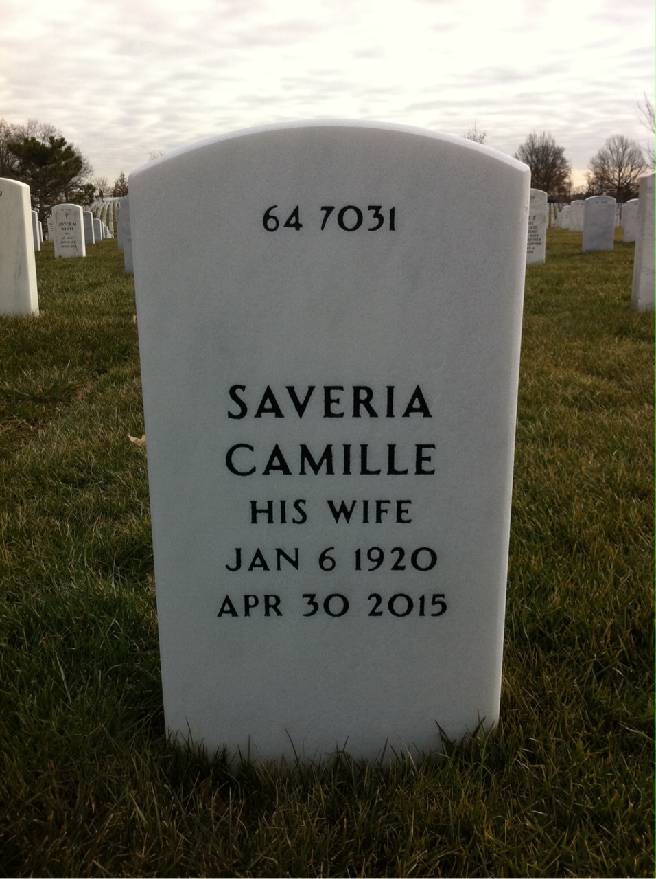 Back of headstone — Anthony Oliverio