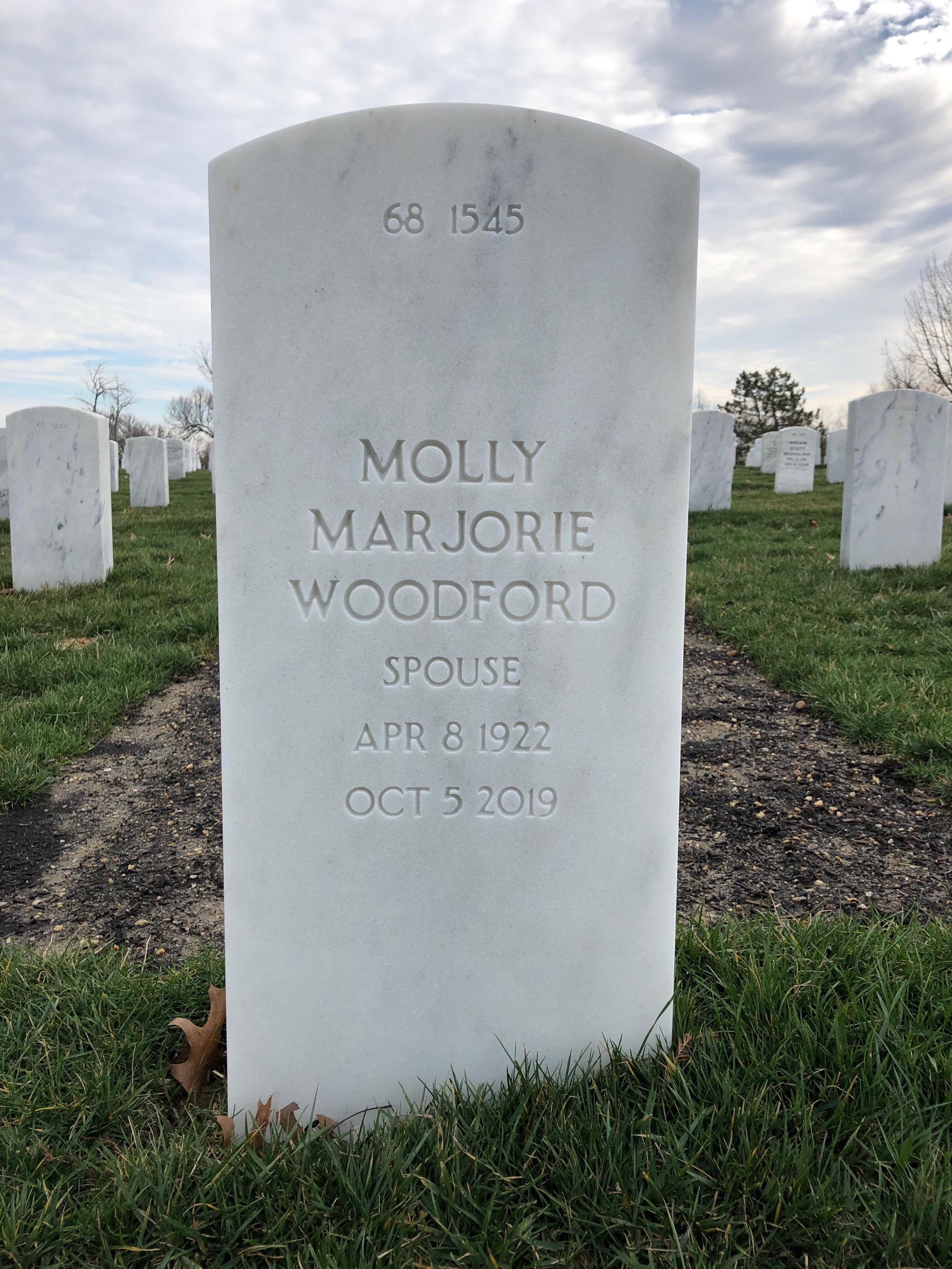 Back of headstone — William Baker