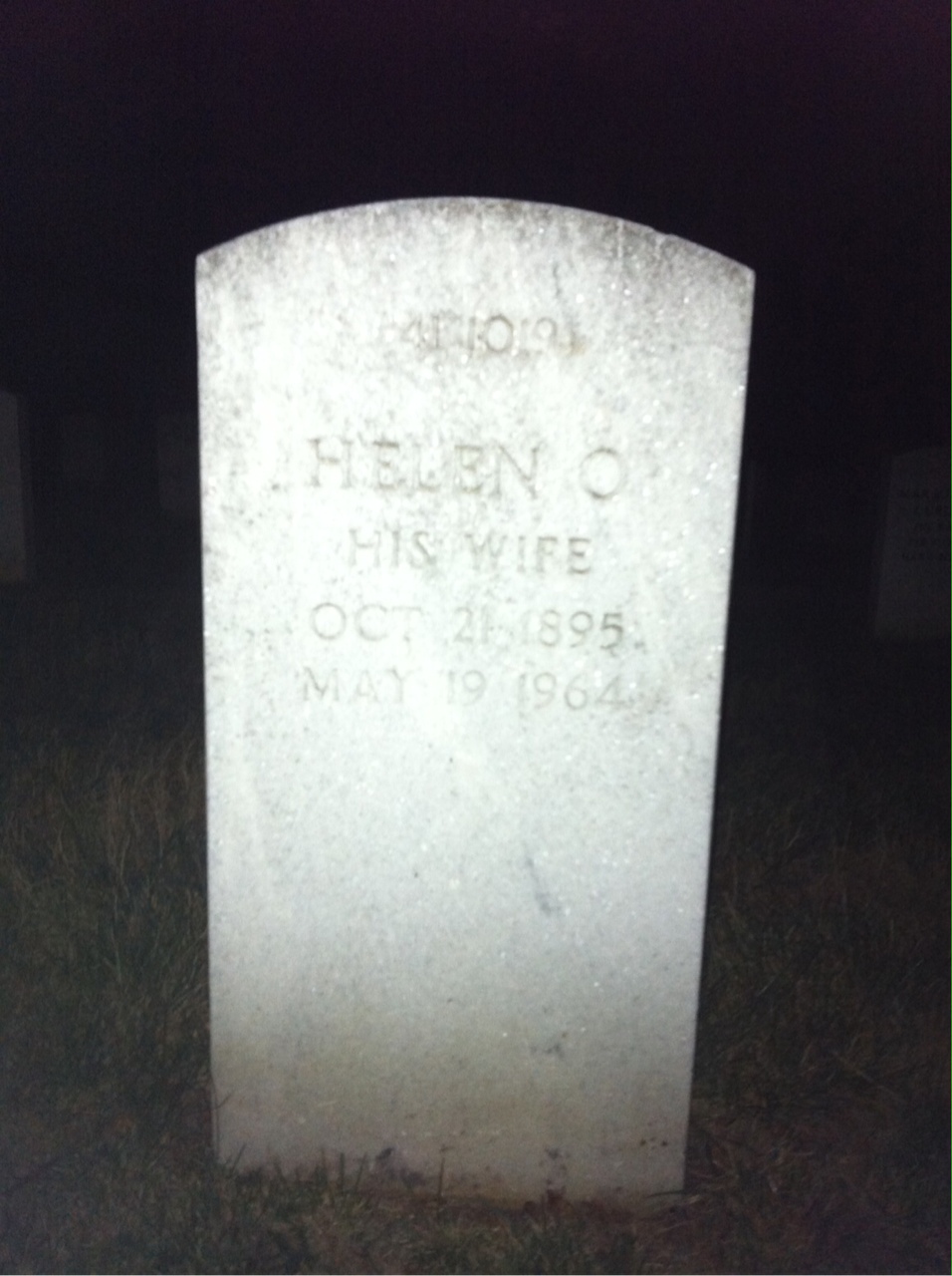 Back of headstone — Louis Anderson