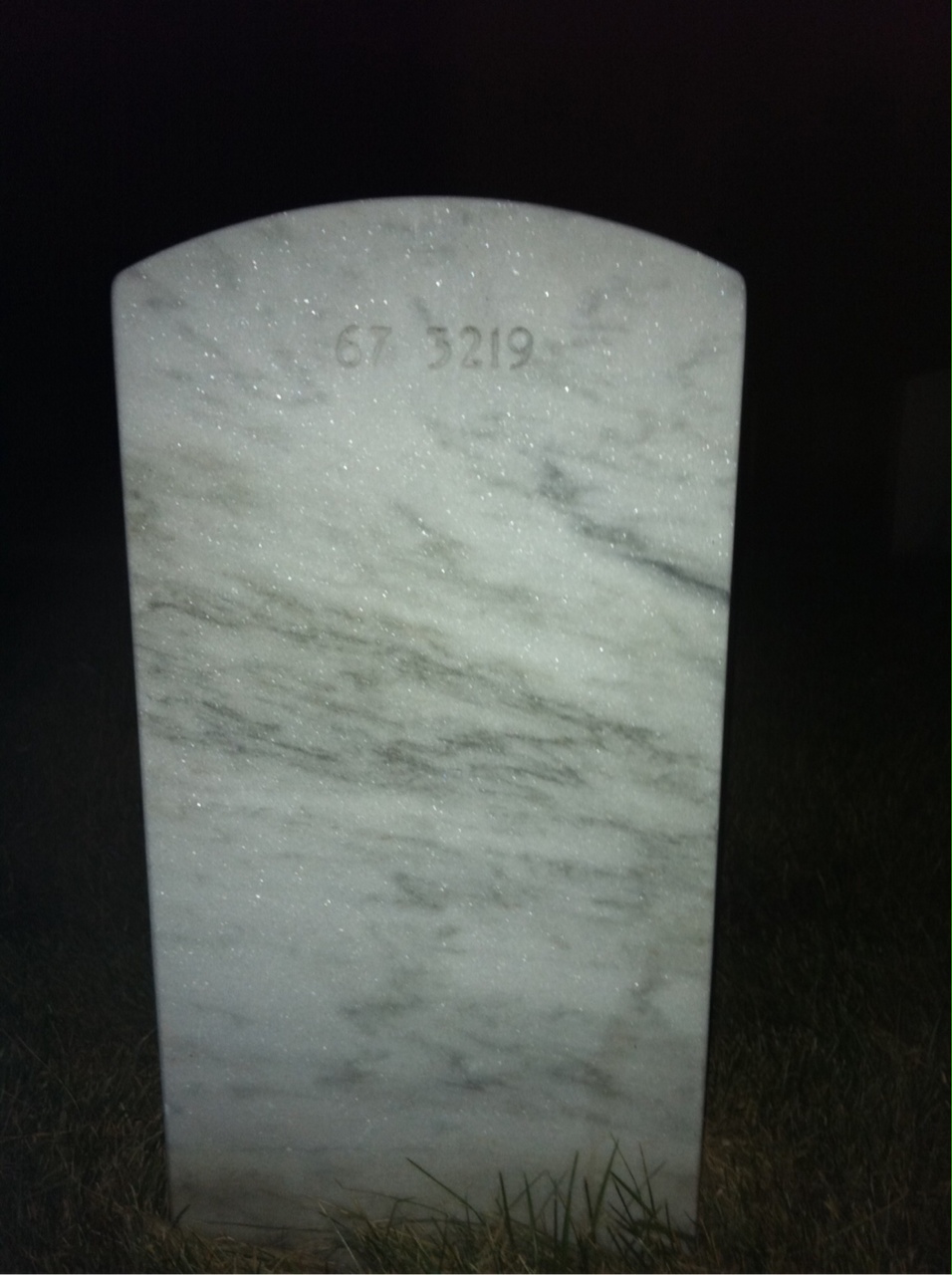 Back of headstone — William Francis Homer