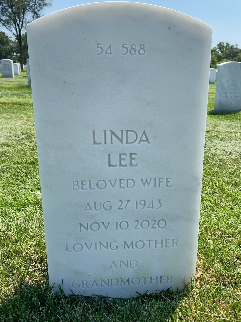 Back of headstone — Page Fried