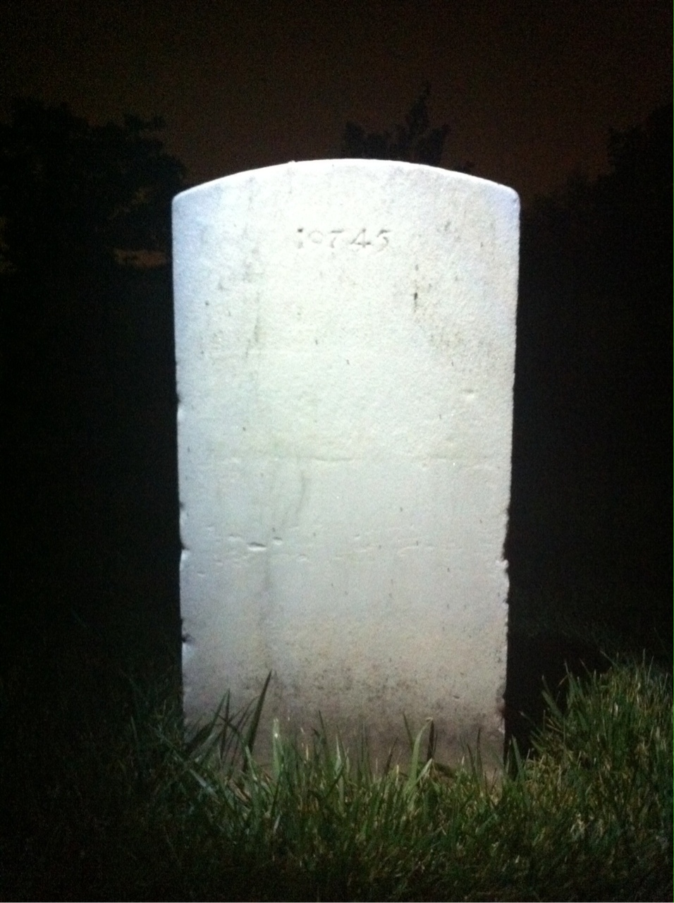 Back of headstone — Edward Anderson