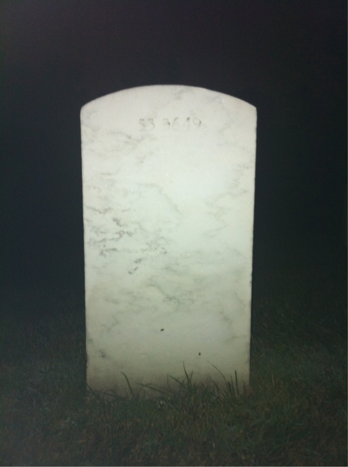 Back of headstone — Thomas Ashton