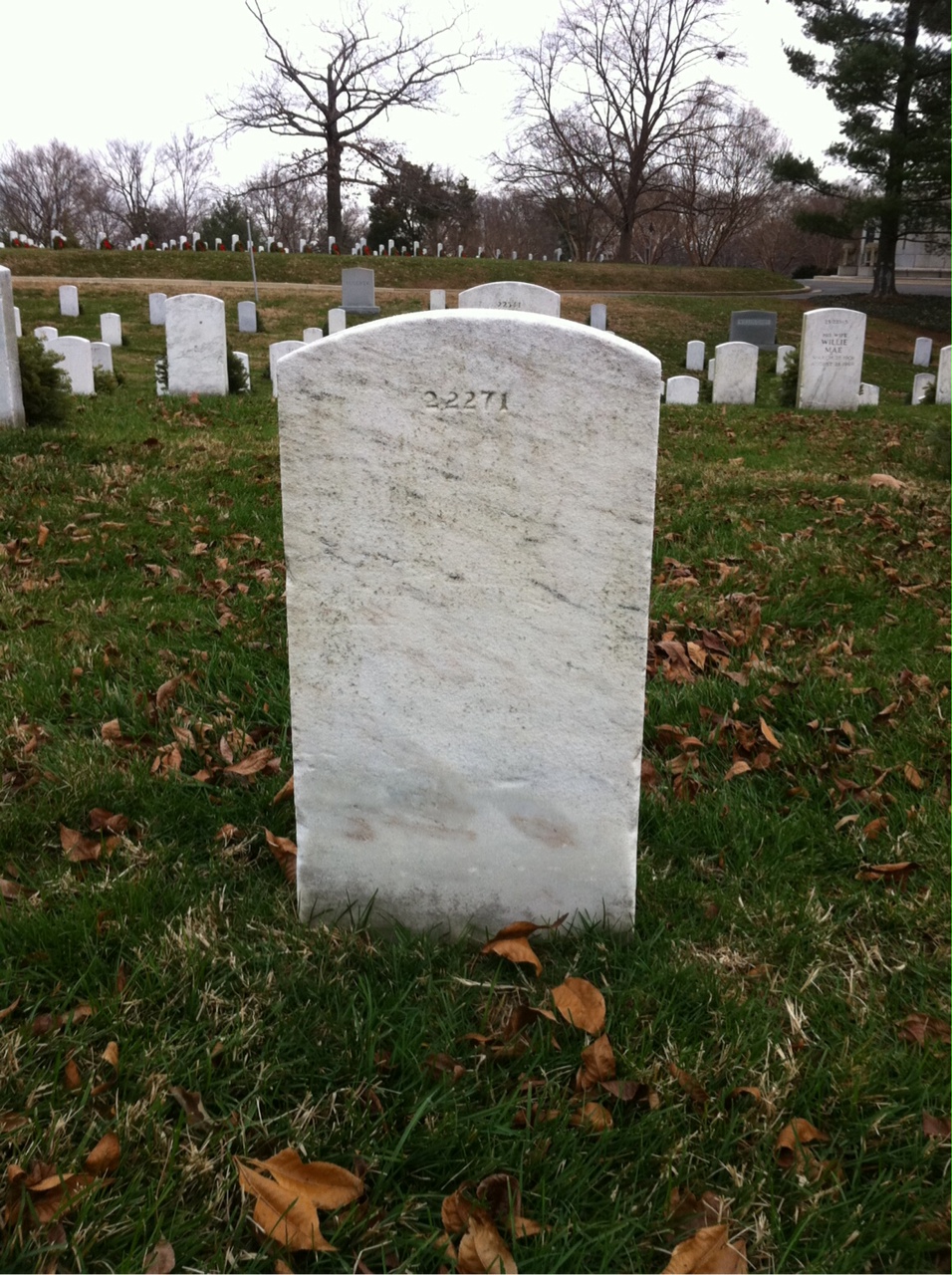 Back of headstone — Henry Boger