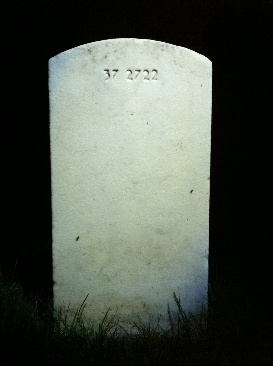 Back of headstone — Ralph Abston