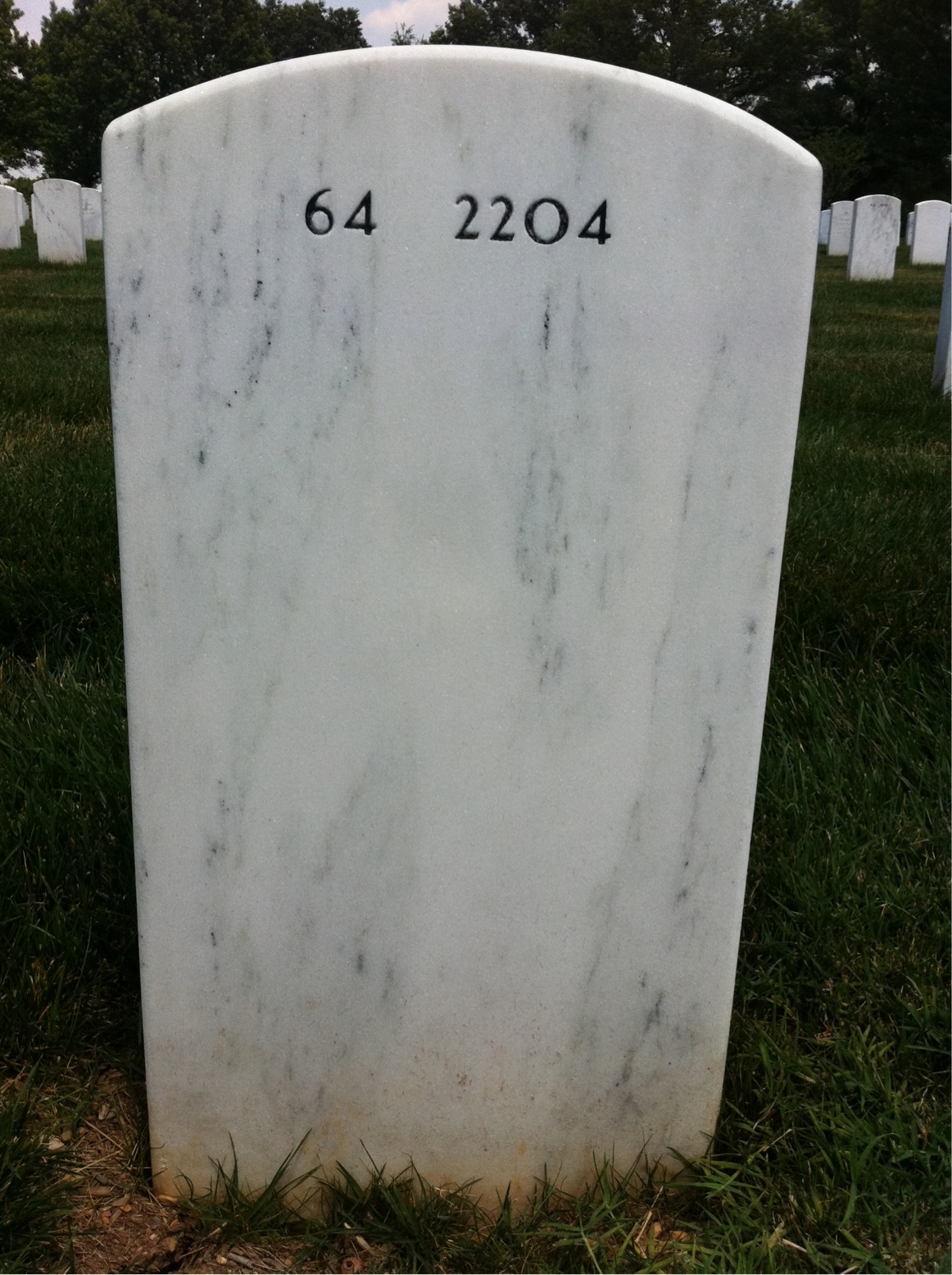 Back of headstone — Michael Wright