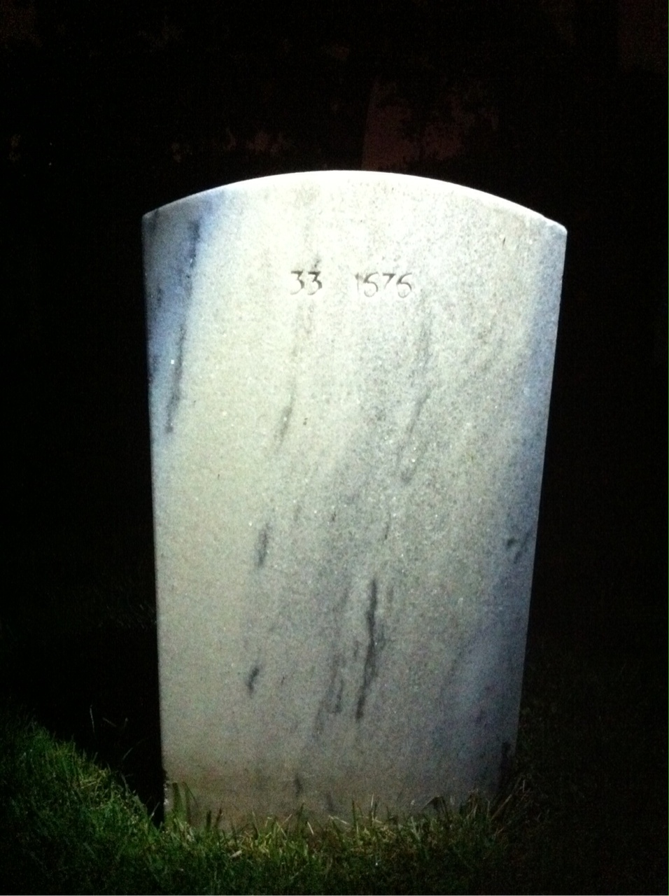 Back of headstone — Agnes Attredge