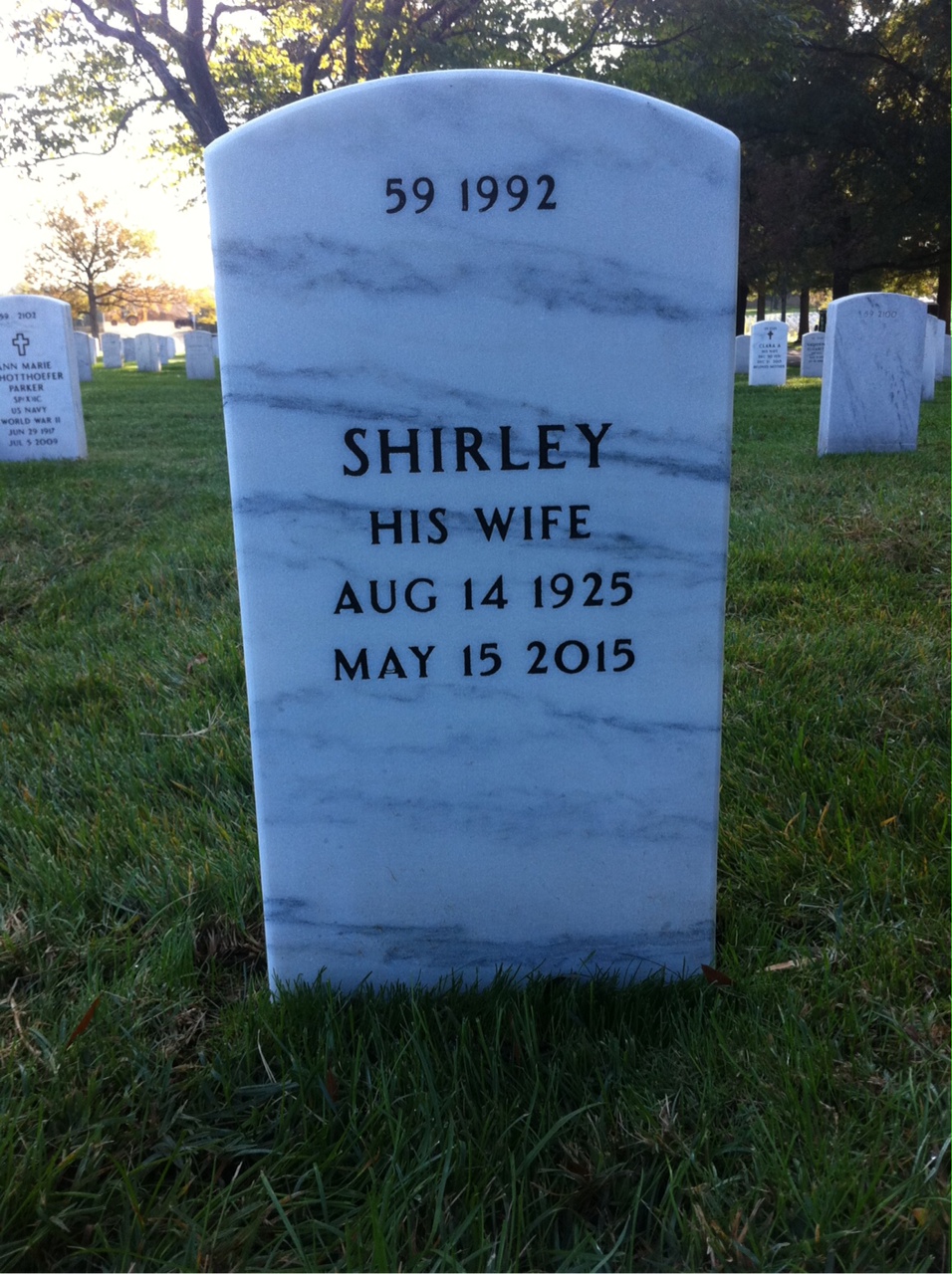 Back of headstone — Anderson Atkinson