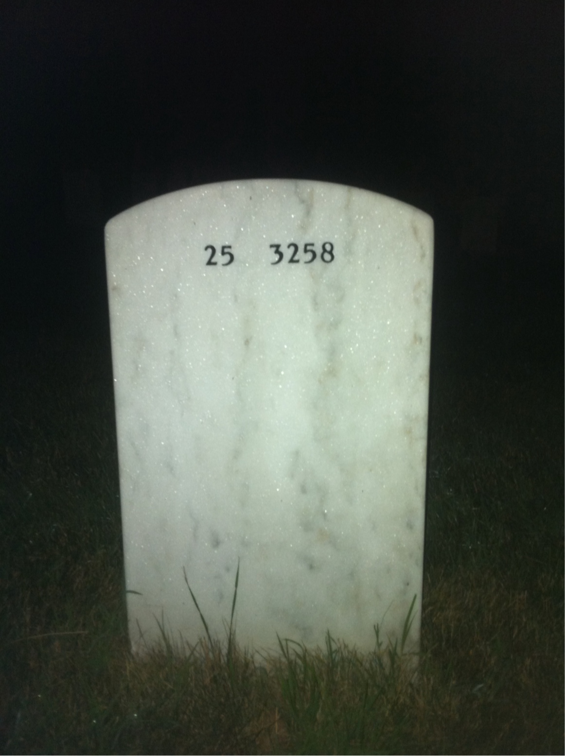 Back of headstone — Carlton Wahrenberg