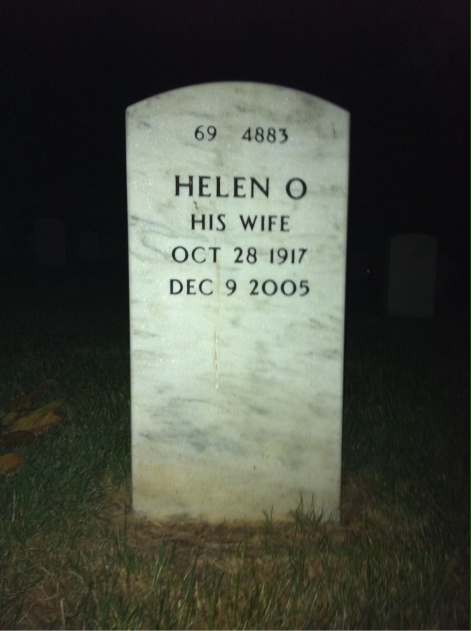 Back of headstone — Lloyd Thompson