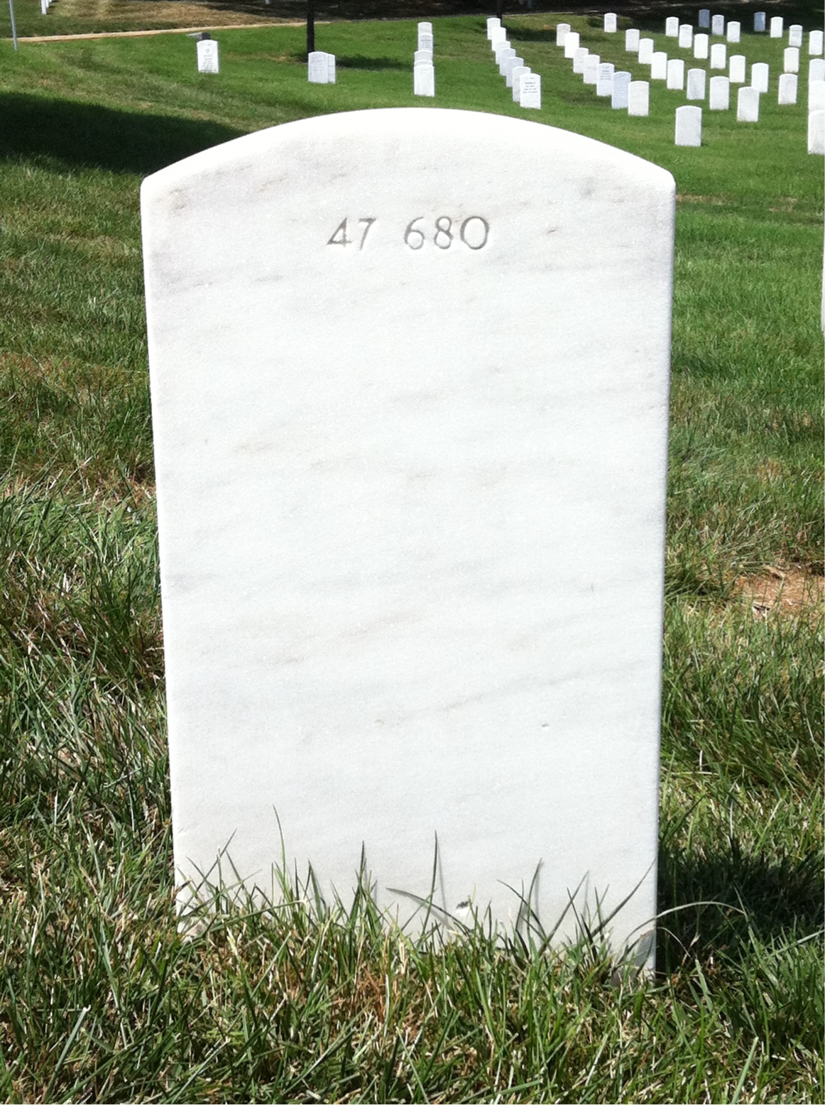 Back of headstone — Michael Mullen