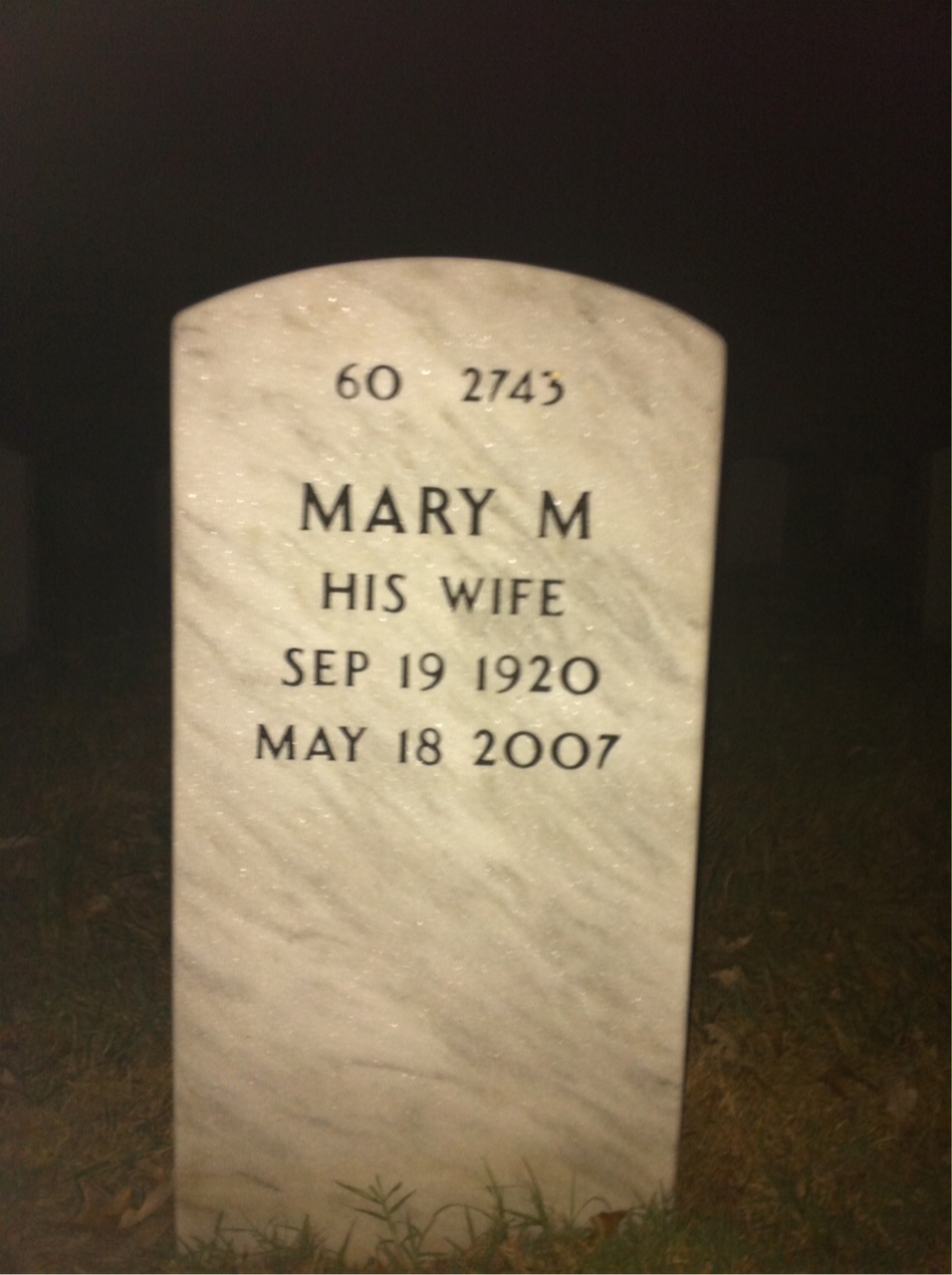 Back of headstone — Aloysius Mankowski
