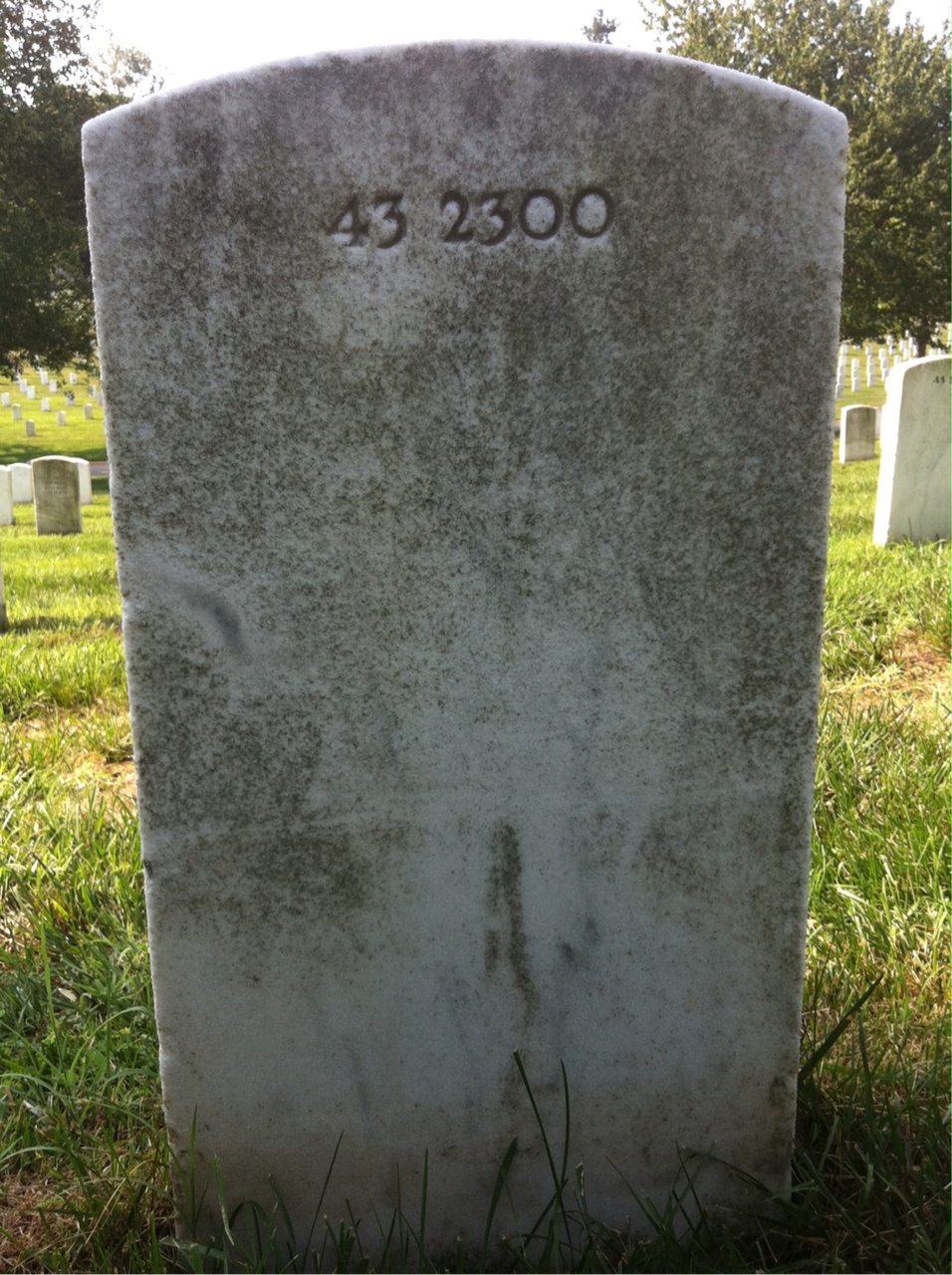 Back of headstone — Chester Bailey