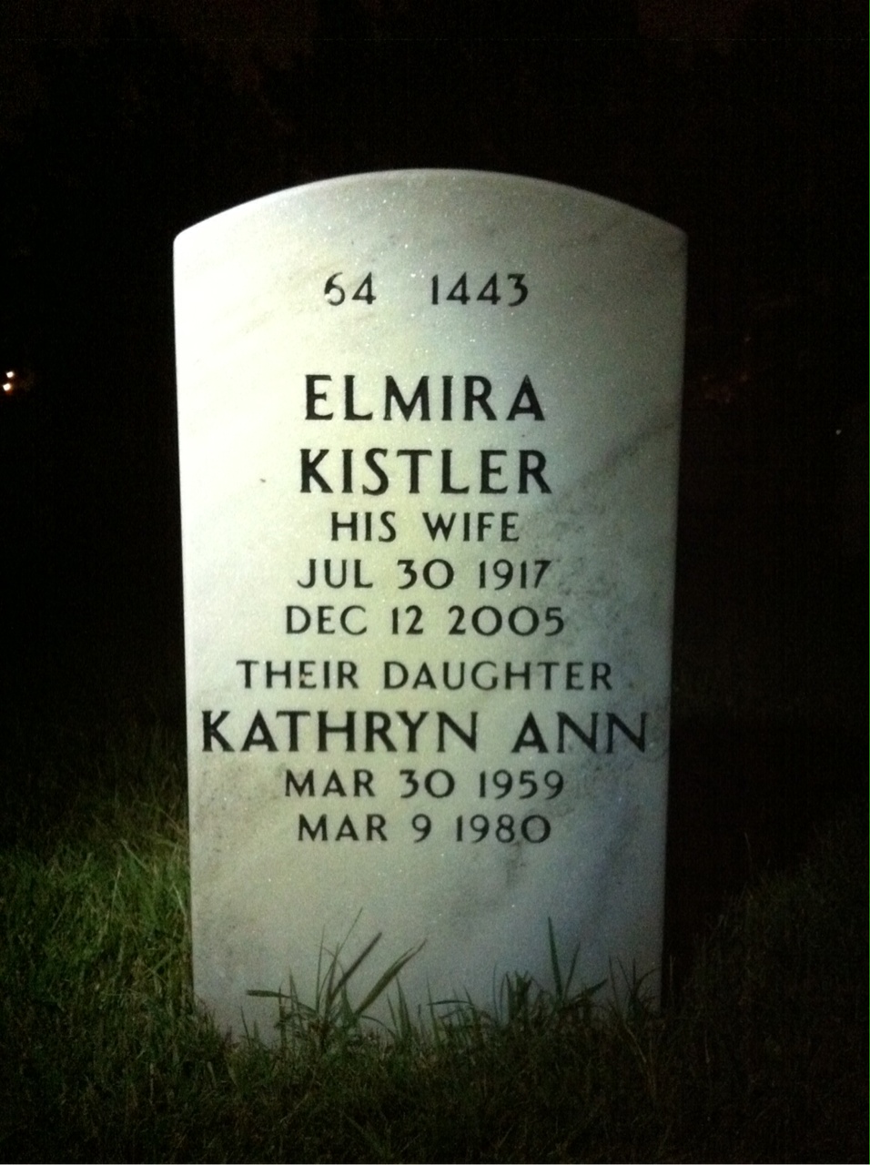 Back of headstone — Macintyre Robbins