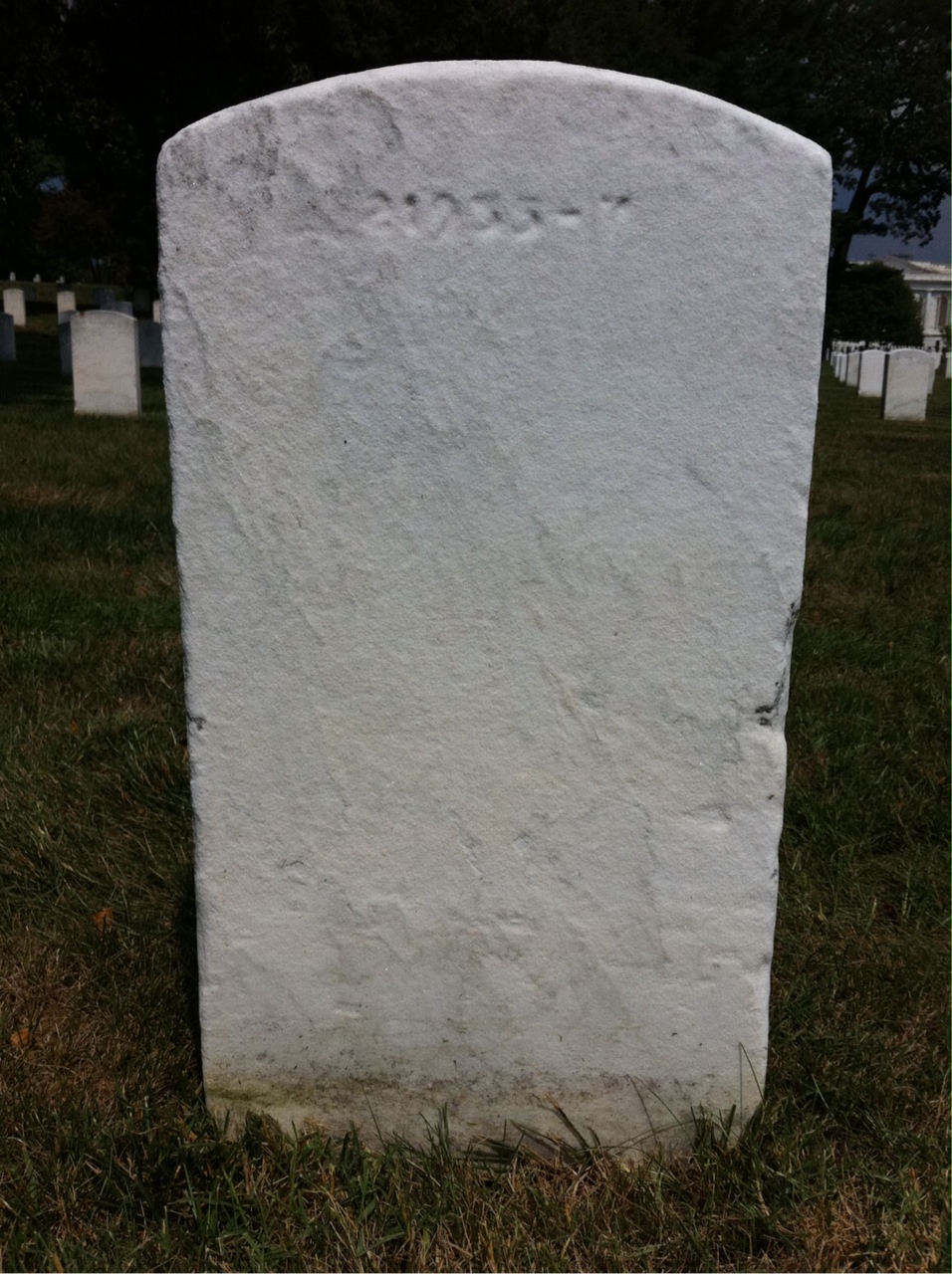 Back of headstone — Robert Brown