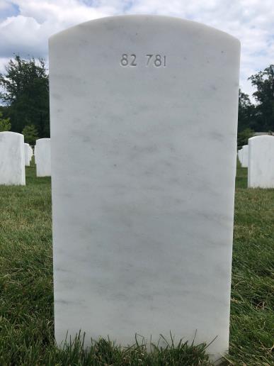 Back of headstone — Frank Moses
