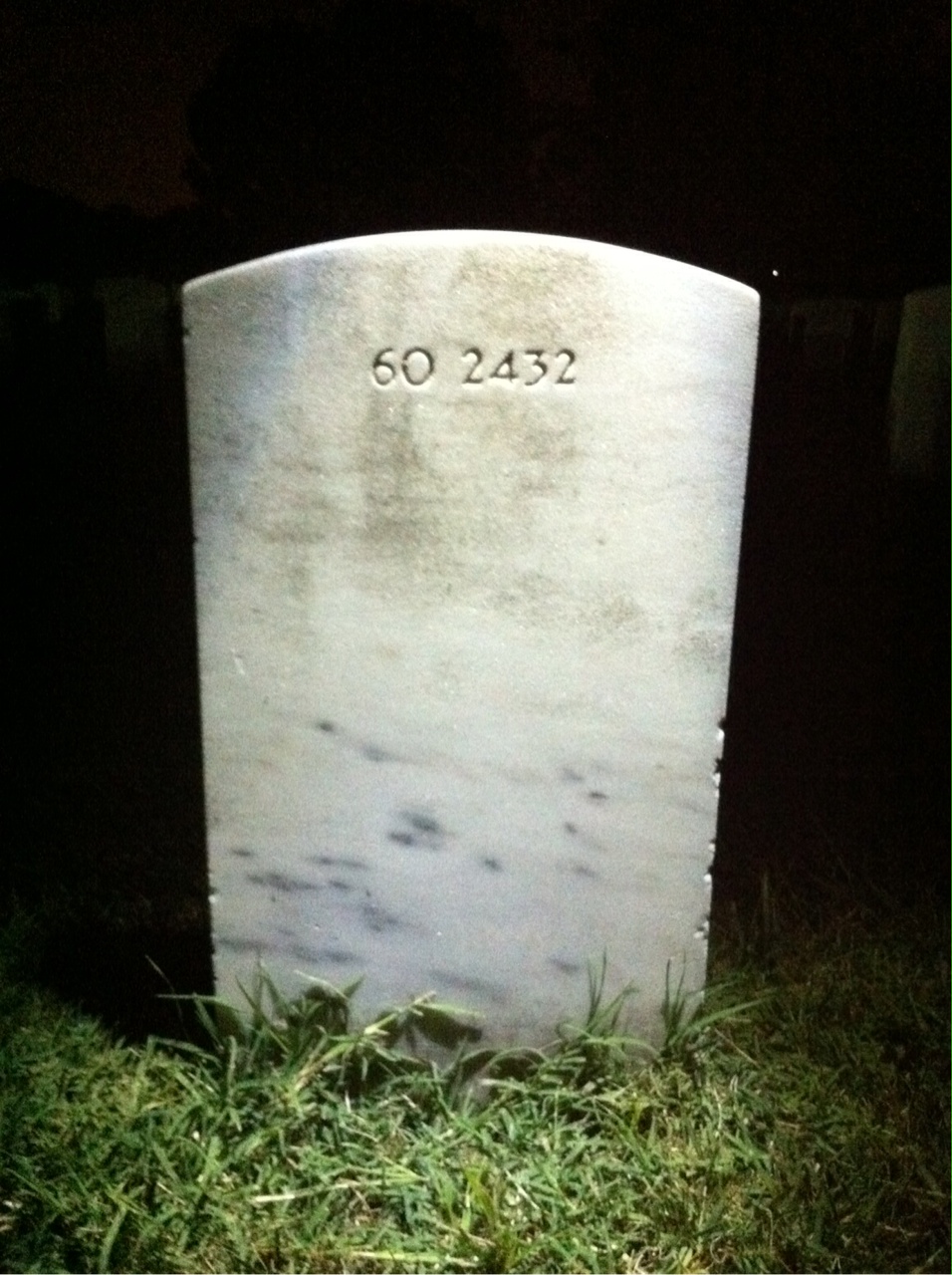 Back of headstone — Daniel Moss