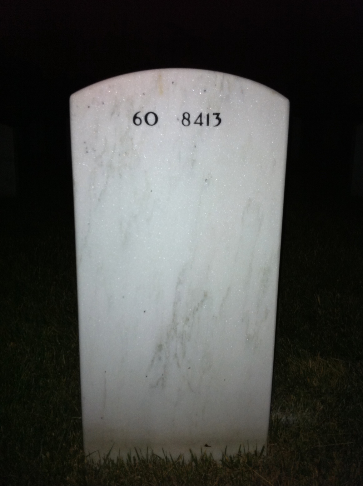 Back of headstone — Adam Murray
