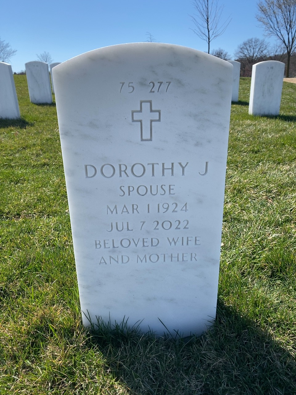 Back of headstone — John Bieniek