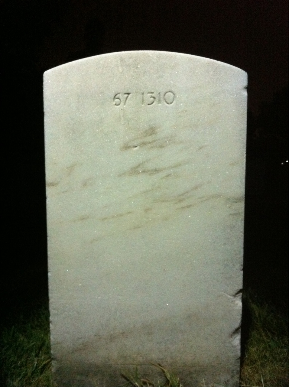 Back of headstone — John Adams
