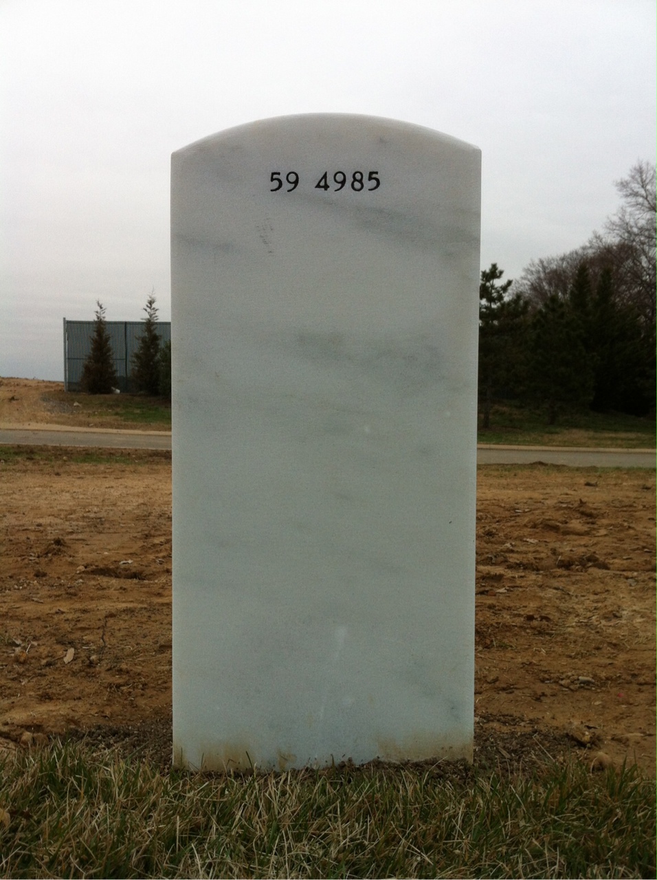 Back of headstone — Orazio Astarita