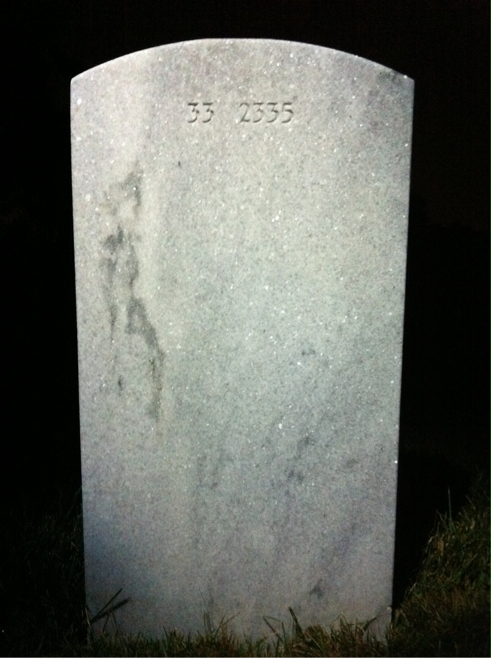 Back of headstone — Mary Mulcahy