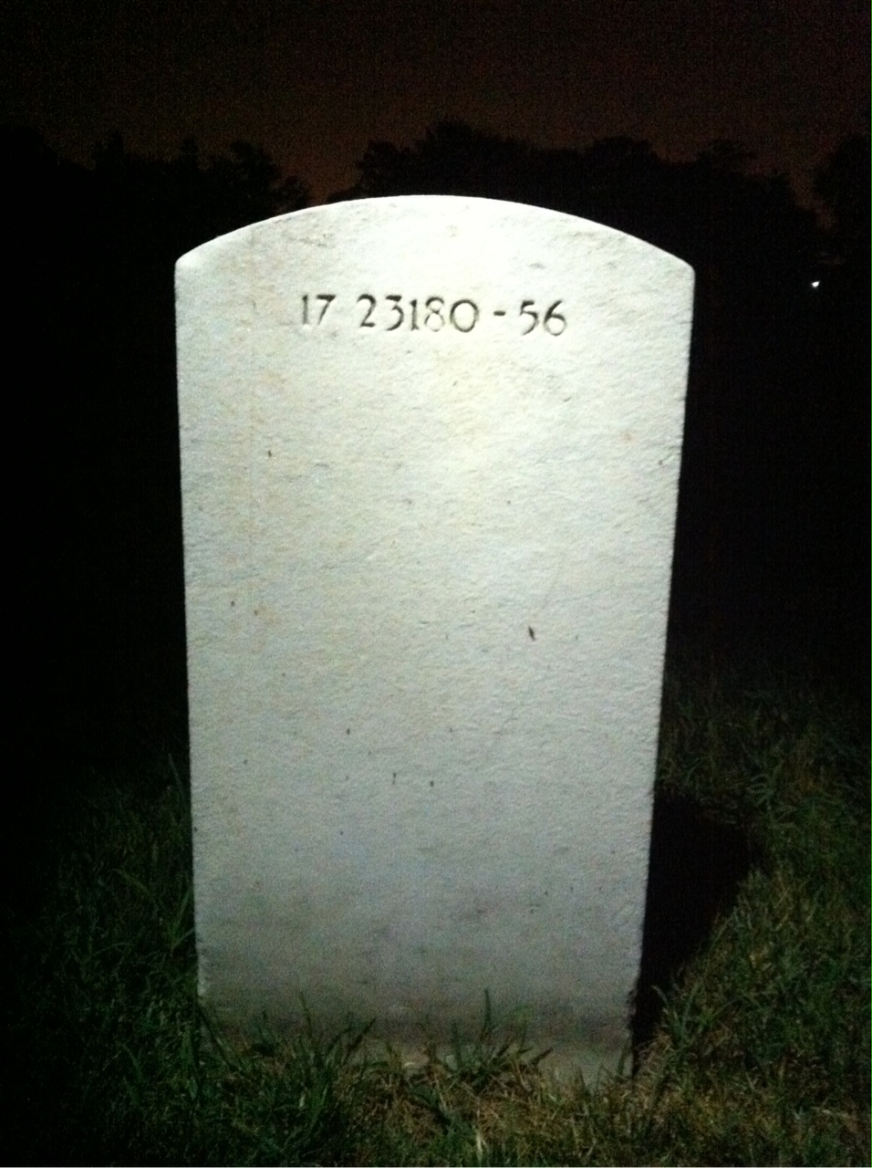 Back of headstone — Catherine Almarode
