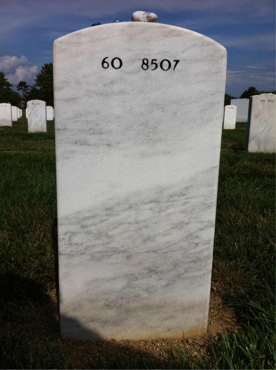 Back of headstone — Eric Caldwell