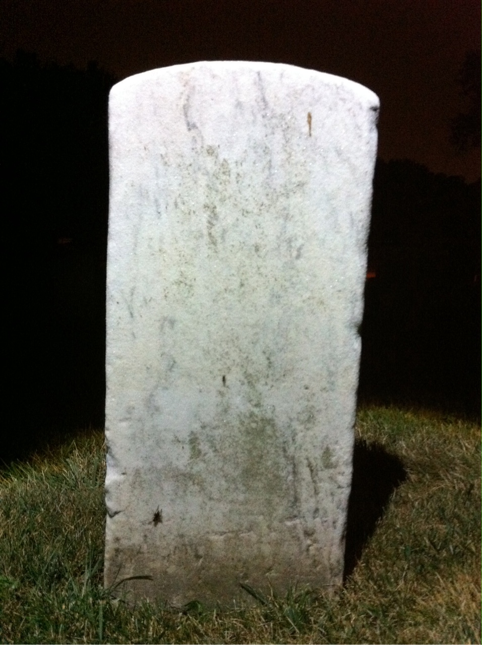 Back of headstone — Moses Bennett