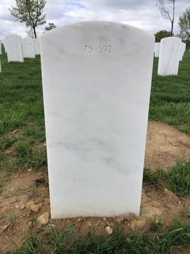 Back of headstone — Thomas D Martin