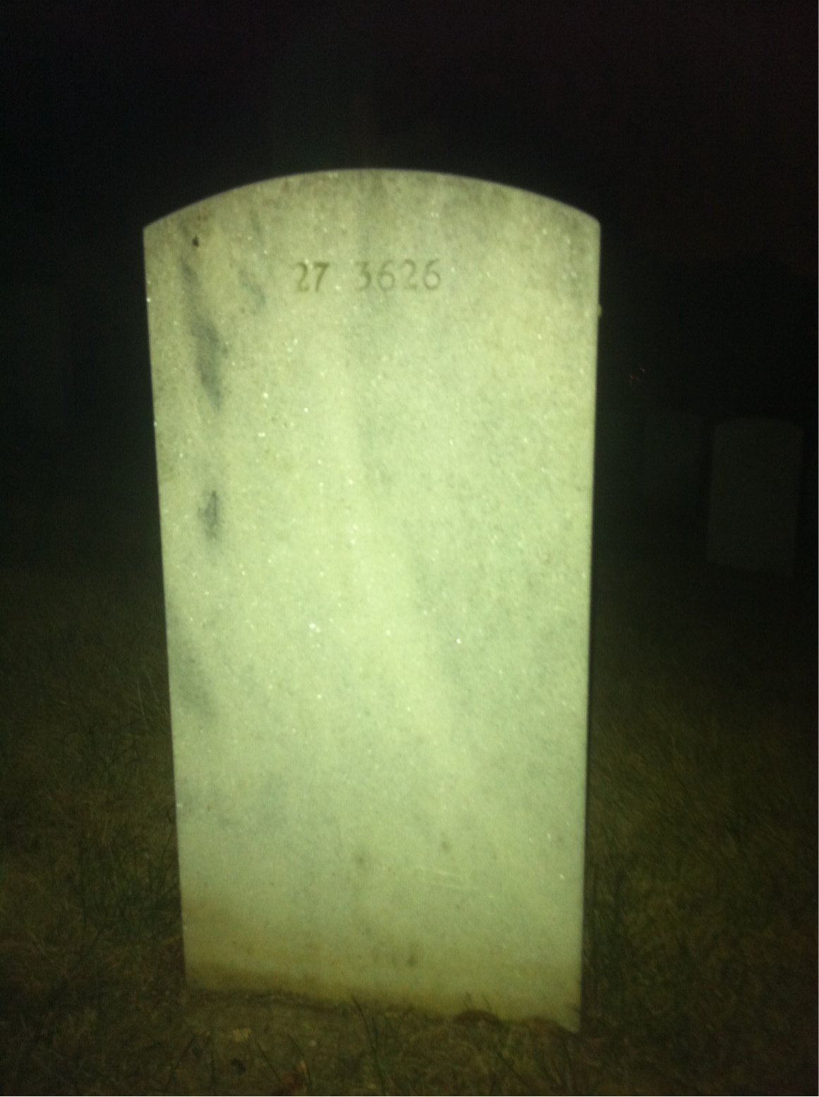 Back of headstone — A Myghilton