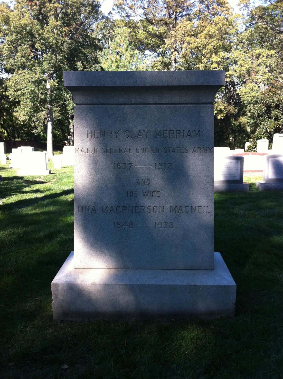 Headstone of Henry C. Merriam