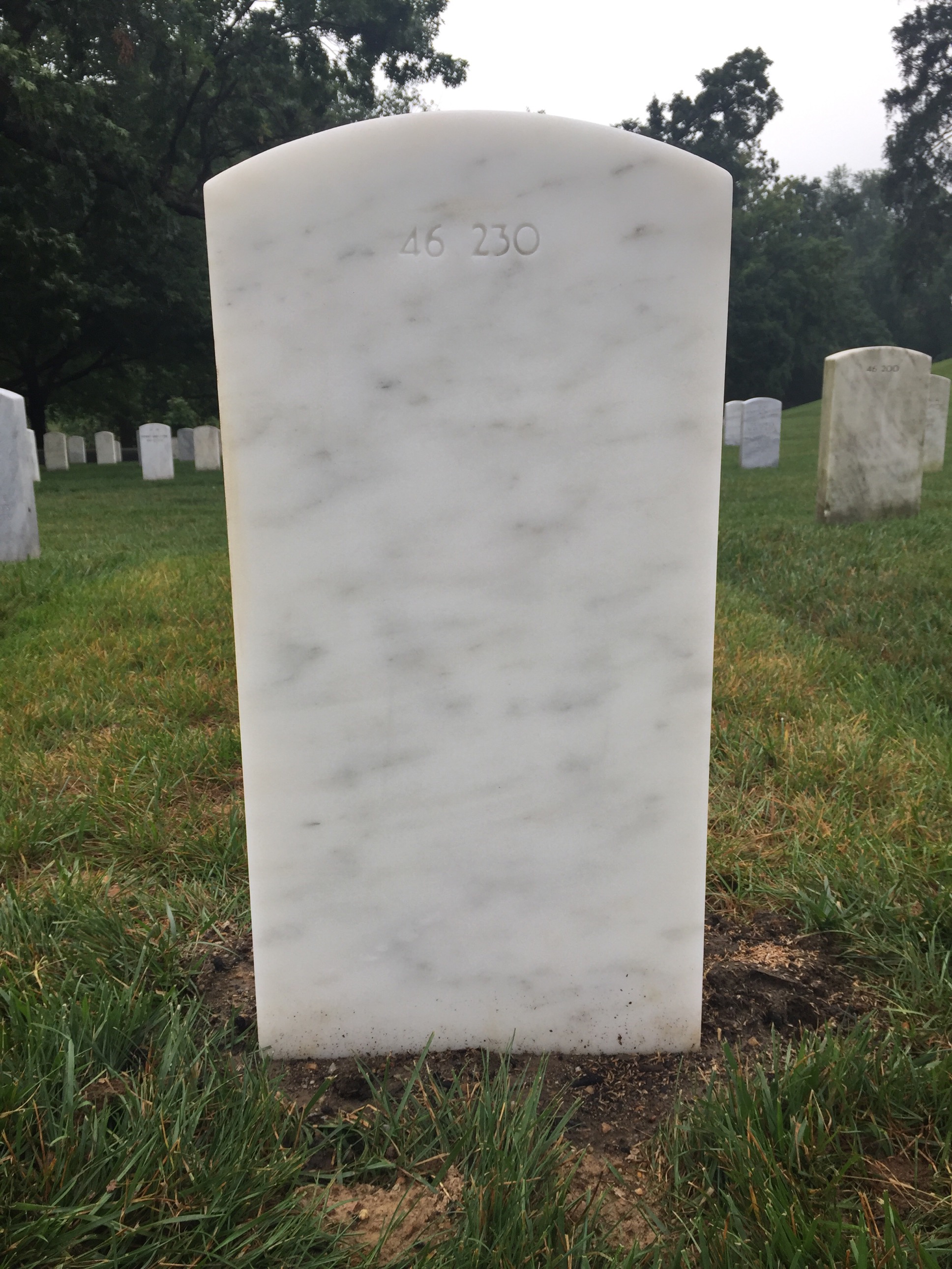 Back of headstone — John Abrams