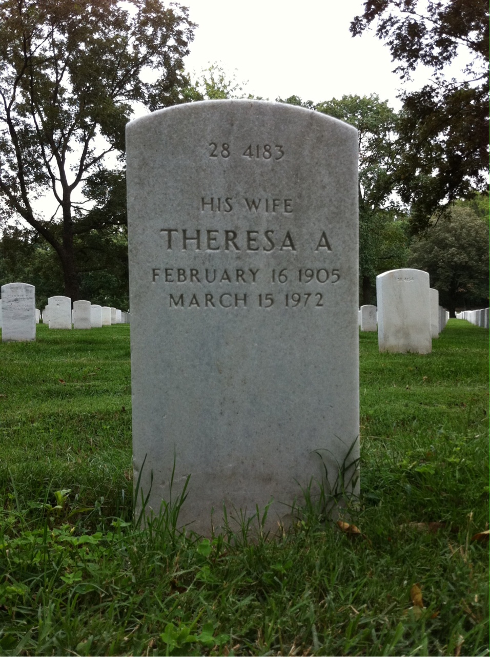Back of headstone — Legaunt Banks