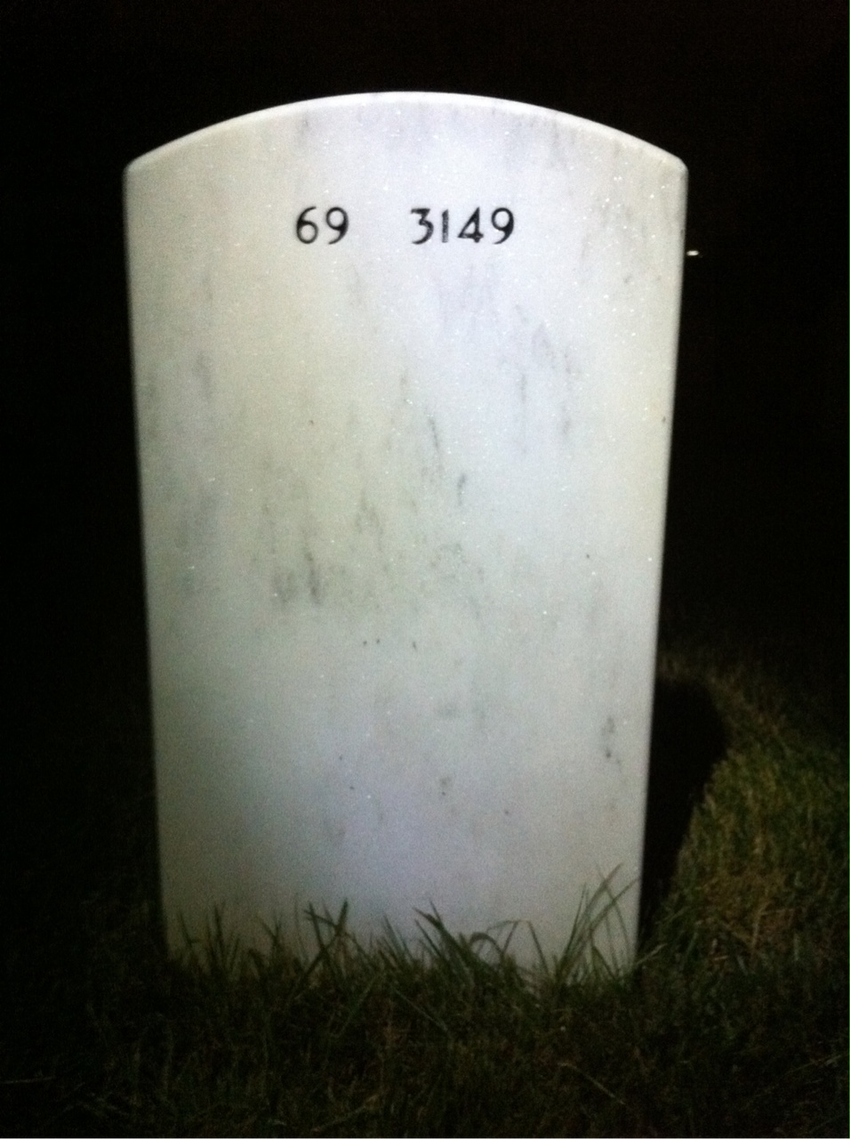 Back of headstone — Richard Walker