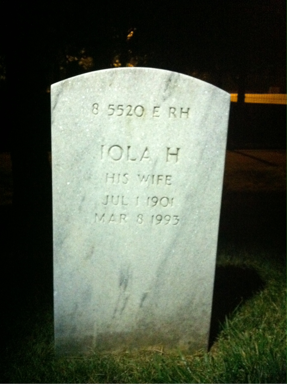 Back of headstone — John Murphy