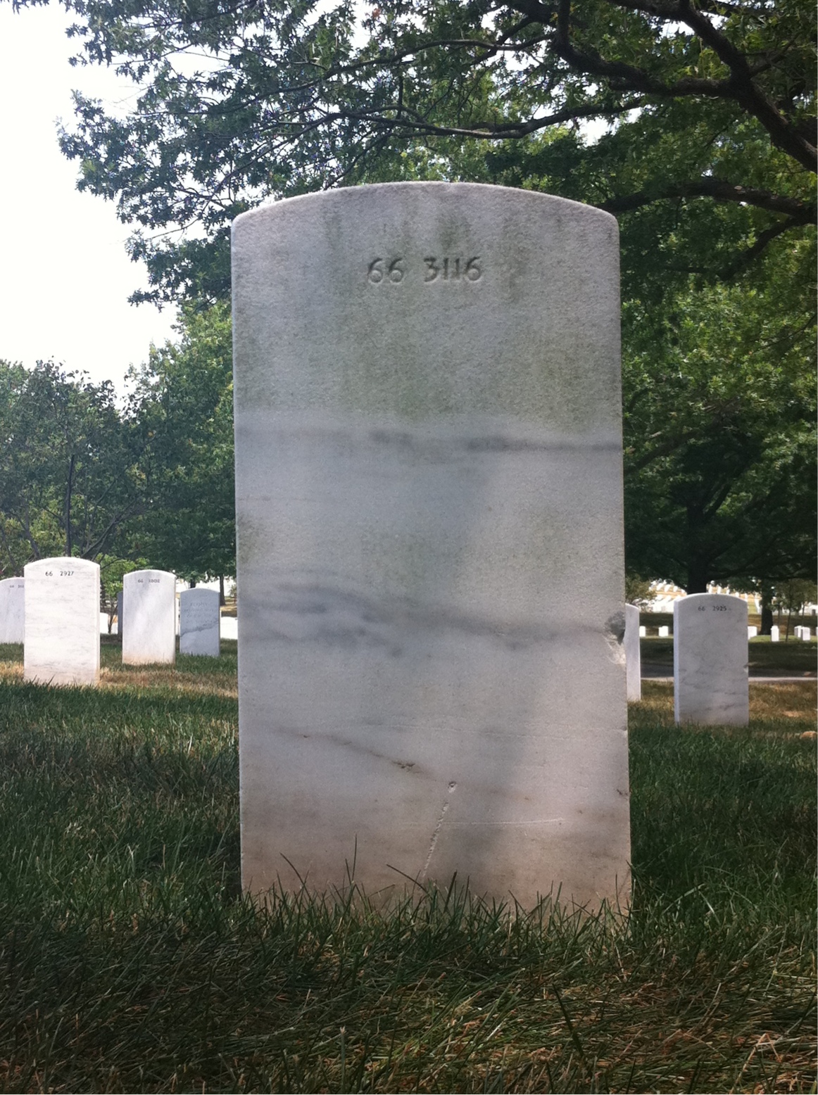 Back of headstone — William Chester Harton