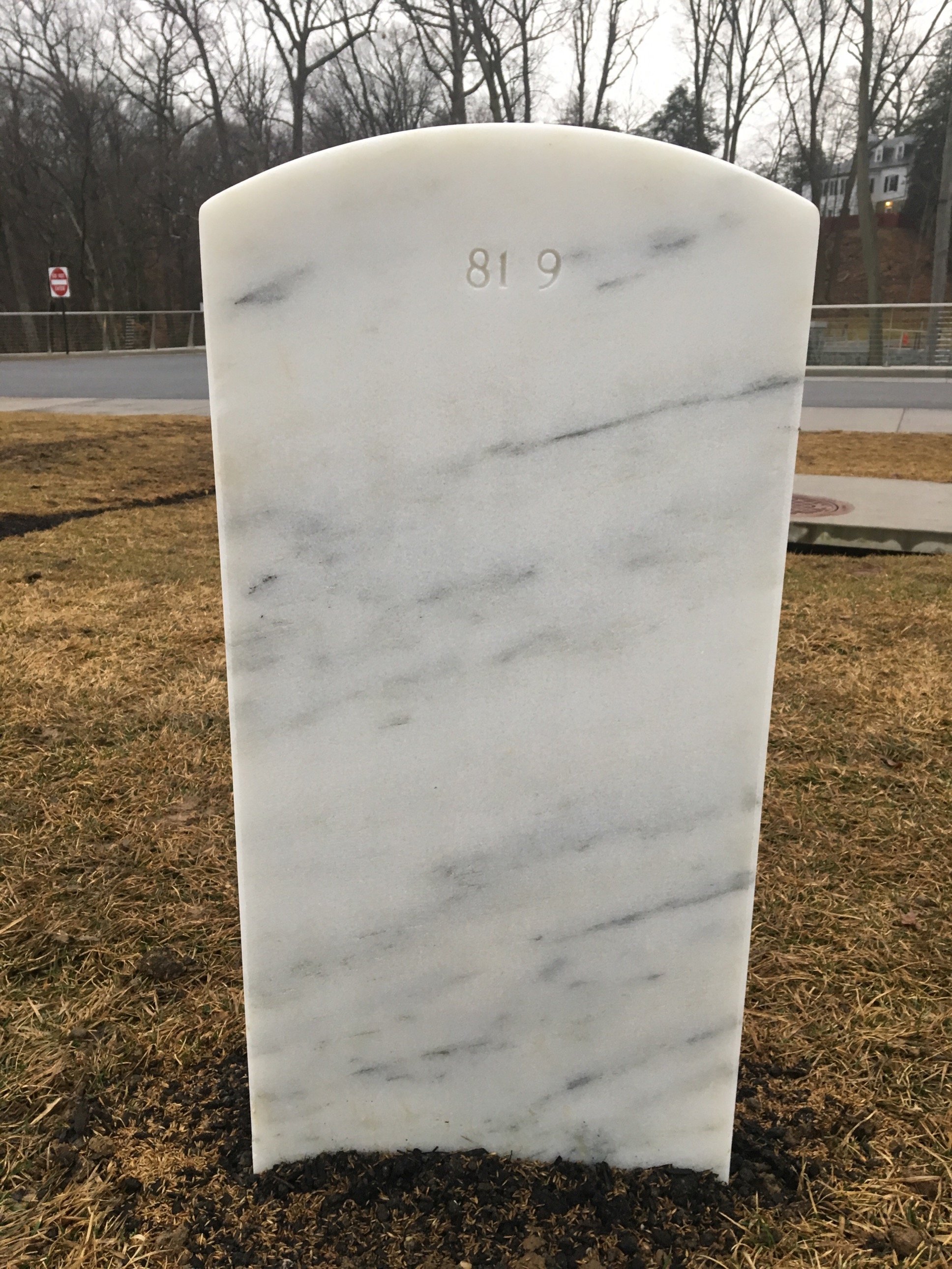 Back of headstone — George Mock