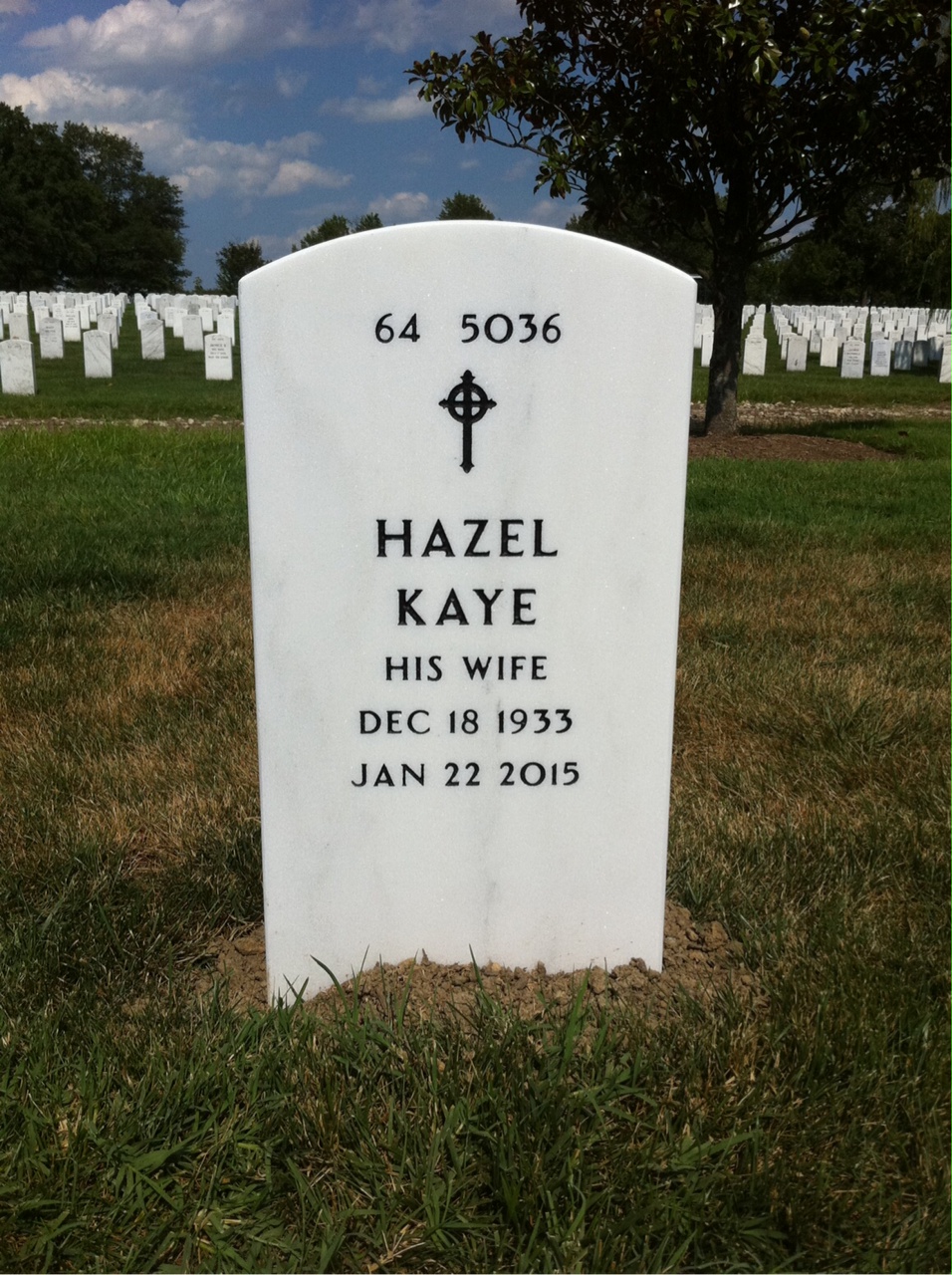 Back of headstone — Lee Schlegel