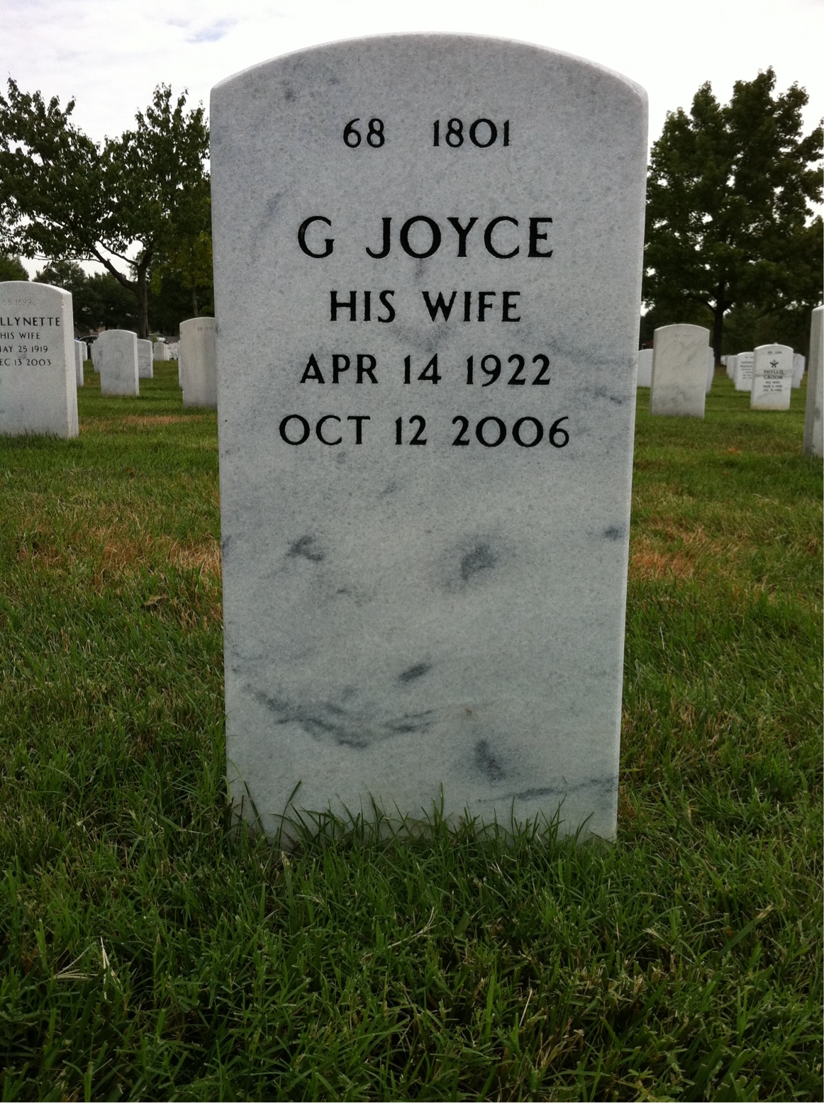 Back of headstone — Clyde Lamkin