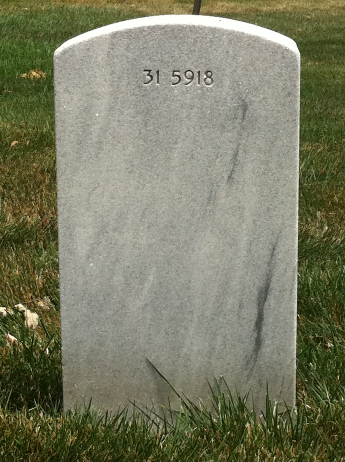 Back of headstone — Cordelia Moore
