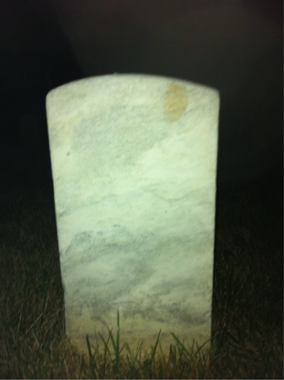 Back of headstone — Franklin Barrett