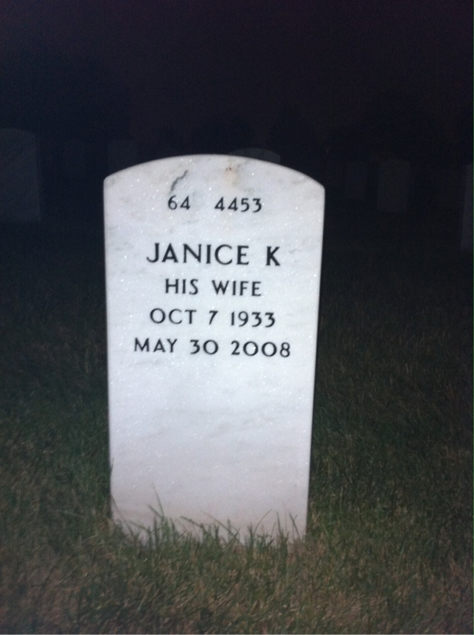 Back of headstone — Cecil Voils