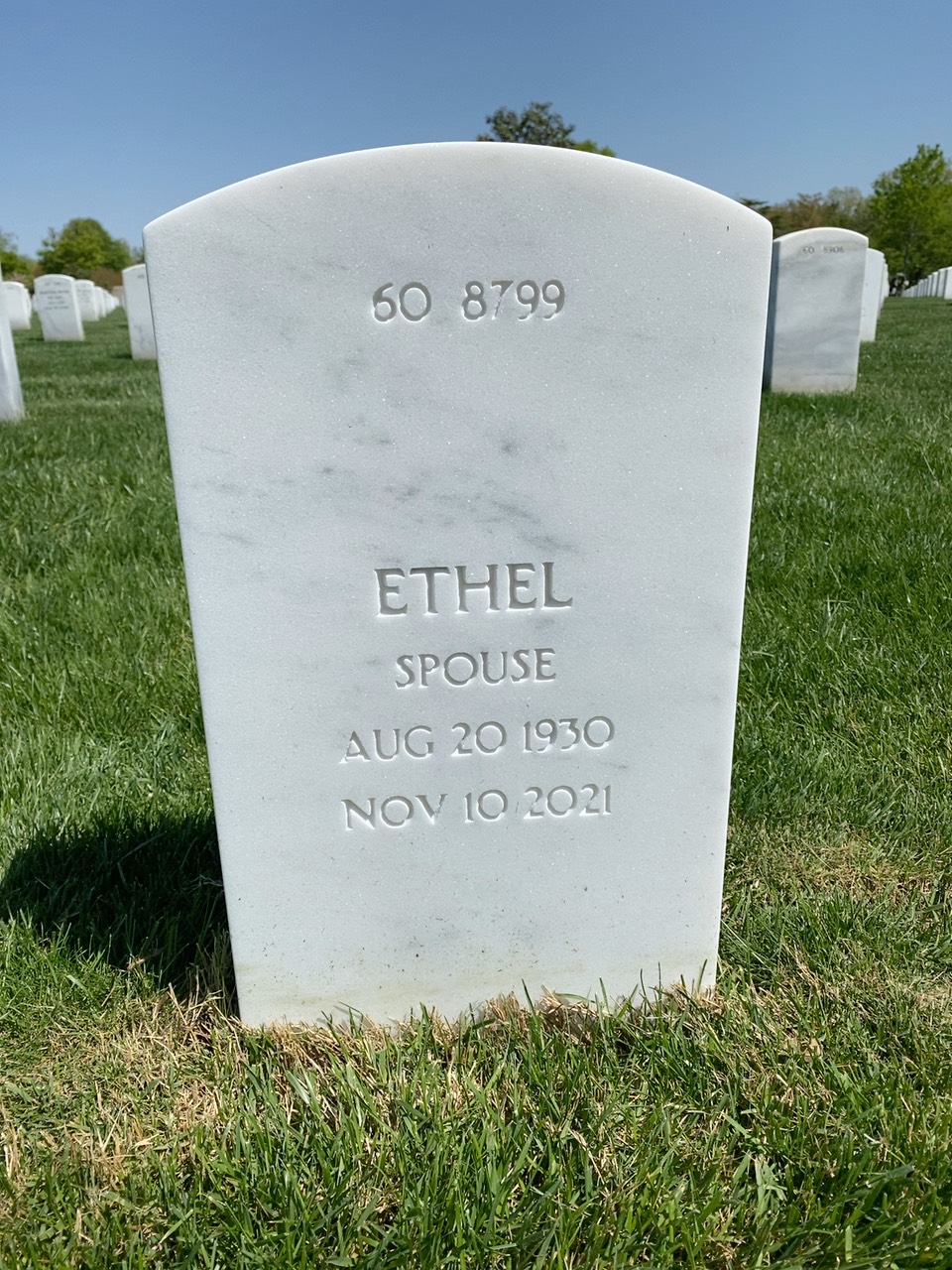 Back of headstone — Constantine Thomas