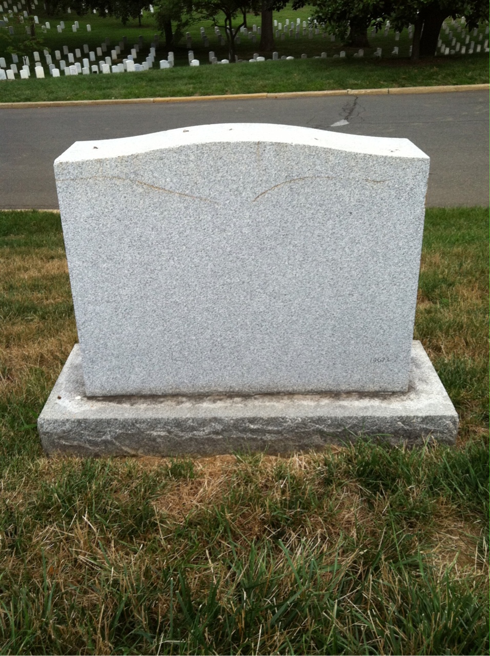 Back of headstone — George Morris