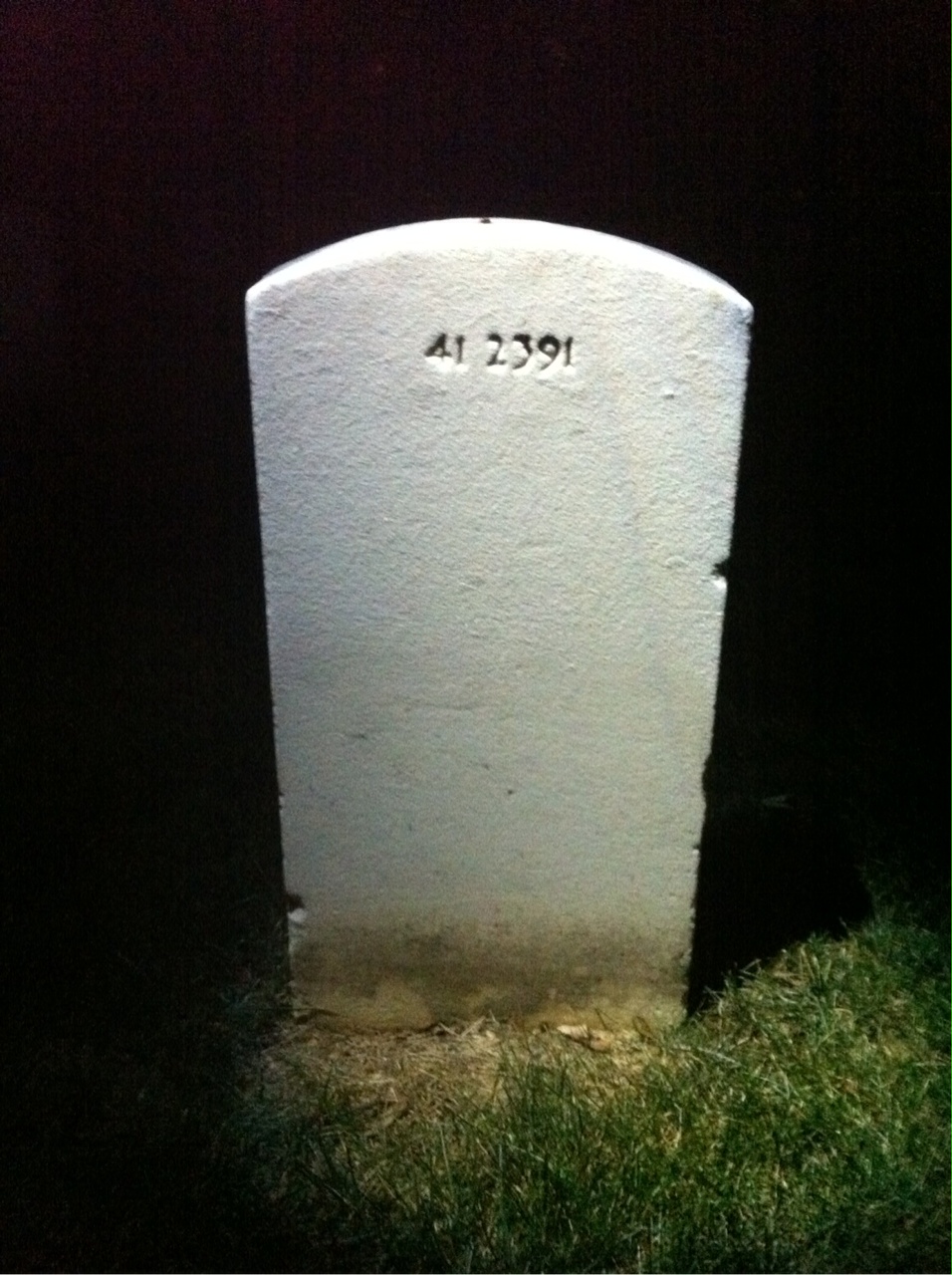 Back of headstone — George A Matthews