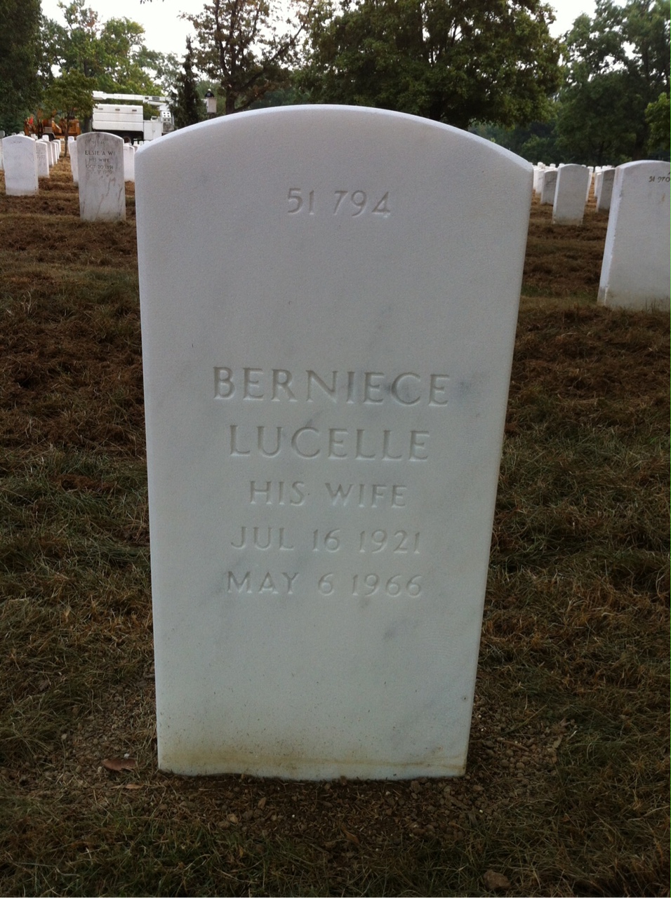 Back of headstone — Lawrence Alsop